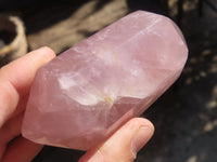 Polished Double Terminated Rose Quartz Points x 4 From Antsirabe, Madagascar