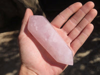 Polished Double Terminated Rose Quartz Points x 4 From Antsirabe, Madagascar