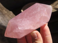 Polished Double Terminated Rose Quartz Points x 4 From Antsirabe, Madagascar