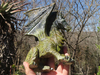 Polished Leopard stone Welsh Dragon Carving x 1 From Zimbabwe