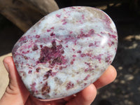 Polished Rubellite Pink Tourmaline Standing Free Forms x 3 From Madagascar