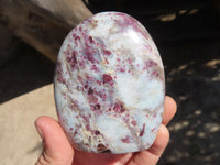 Polished Rubellite Pink Tourmaline Standing Free Forms x 3 From Madagascar