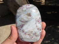 Polished Rubellite Pink Tourmaline Standing Free Forms x 3 From Madagascar