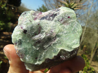 Natural Rough Watermelon Fluorite Cobbed Specimens  x 12 From Uis, Namibia