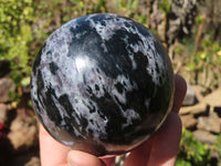 Polished Merlinite Gabbro Spheres  x 2 From Ambatondrazaka, Madagascar