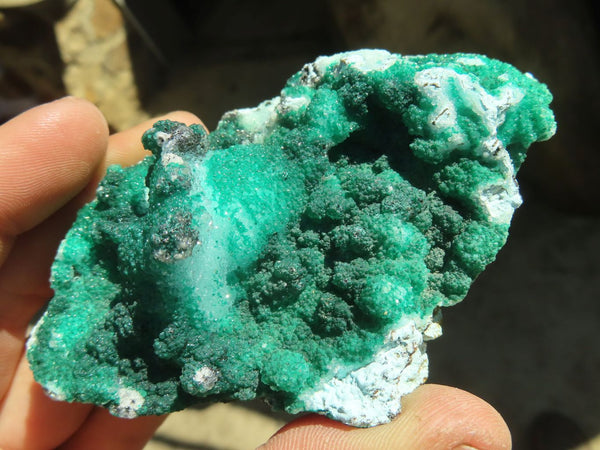 Natural Drusy Chrysocolla & Malachite Dolomite Specimens x 12 From Likasi, Congo