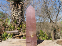 Polished Large Rose Quartz Point x 1 From Antsirabe, Madagascar