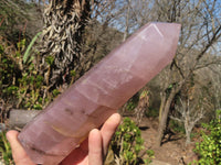 Polished Large Rose Quartz Point x 1 From Antsirabe, Madagascar