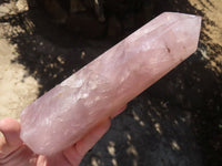 Polished Large Rose Quartz Point x 1 From Antsirabe, Madagascar