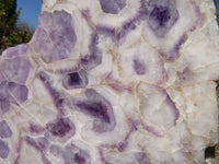 Polished Extra Large Chevron Amethyst Slice x 1 From Zambia