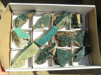 Natural Crystalline Malachite Specimens  x 12 From Congo