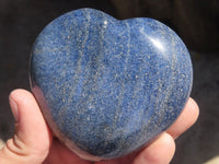 Polished Blue Lazulite Hearts  x 4 From Madagascar