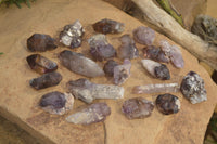 Natural Skeletal Smokey Amethyst Crystals  x 20 From Chiredzi, Zimbabwe