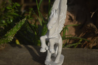 Polished White Marble Pegasus Carving x 1 From Zimbabwe