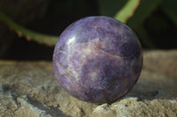 Polished Purple Lepidolite Gallets  x 12 From Zimbabwe