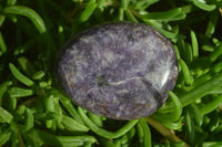 Polished Purple Lepidolite Gallets  x 12 From Zimbabwe