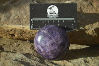 Polished Purple Lepidolite Gallets  x 12 From Zimbabwe