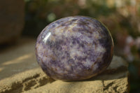 Polished Purple Lepidolite Gallets  x 12 From Zimbabwe