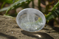 Polished Clear Quartz Galet / Palm Stones x 12 From Madagascar