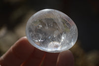 Polished Clear Quartz Galet / Palm Stones x 12 From Madagascar