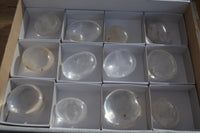 Polished Clear Quartz Galet / Palm Stones x 12 From Madagascar