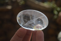 Polished Clear Quartz Galet / Palm Stones x 12 From Madagascar