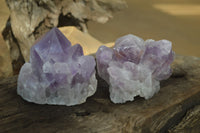 Natural Jacaranda Amethyst Clusters x 2 From Mumbwe, Zambia