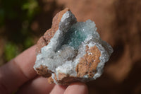 Natural Drusy Chrysocolla Dolomite Specimens x 6 From Likasi, Congo