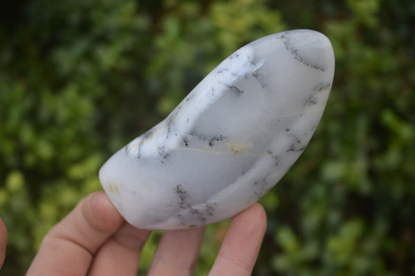 Polished Dendritic Opal Standing Free Forms x 6 From Moralambo, Madagascar