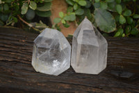 Polished Clear Quartz Points x 2 From Madagascar