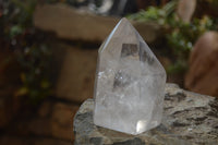 Polished Clear Quartz Points x 2 From Madagascar