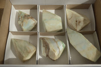 Polished Blue Smithsonite Aragonite Points x 6 From Namibia