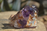 Polished Window Amethyst Crystals x 4 From Ankazobe, Madagascar