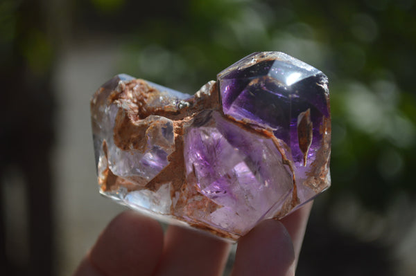 Polished Window Amethyst Crystals x 4 From Ankazobe, Madagascar