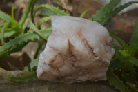 Natural Celestial Layered Window / Candle Quartz Specimens  x 2 From Madagascar