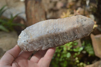 Natural Celestial Layered Window / Candle Quartz Specimens  x 2 From Madagascar