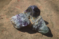 Natural Rough Watermelon Fluorite Cobbed Specimens  x 35 From Namibia