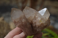 Natural Cascading Smokey Quartz Clusters x 3 From Luena, Congo