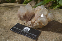 Natural Cascading Smokey Quartz Clusters x 3 From Luena, Congo