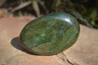 Polished Green Verdite Galet / Palm Stones x 6 From Zimbabwe