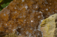 Natural Golden Limonite Quartz Clusters x 6 From Zambia