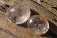 Polished Clear Quartz Galet / Palm Stones  x 17 From Madagascar