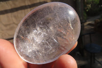 Polished Clear Quartz Galet / Palm Stones  x 17 From Madagascar