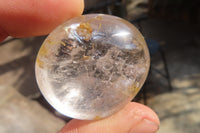 Polished Clear Quartz Galet / Palm Stones  x 17 From Madagascar