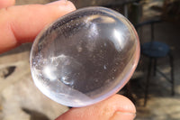 Polished Clear Quartz Galet / Palm Stones  x 17 From Madagascar