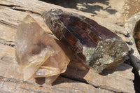 Natural Large Smokey Quartz Crystals x 2 From Mulanje, Malawi