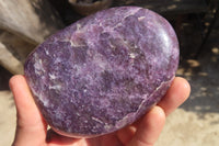 Polished Purple Lepidolite Free Forms  x 3 From Madagascar