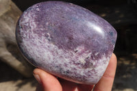 Polished Purple Lepidolite Free Forms  x 3 From Madagascar