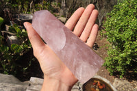 Polished Large Rose Quartz Point x 1 From Madagascar