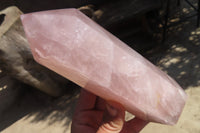 Polished Large Rose Quartz Point x 1 From Madagascar